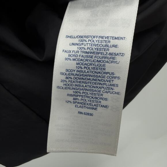 Lands' End Down Filled Maxi Puffer Coat in black Size XL - Picture 8 of 10